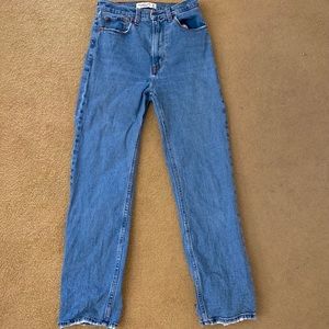 Abercrombie & Fitch the ankle straight ultra high rise jeans